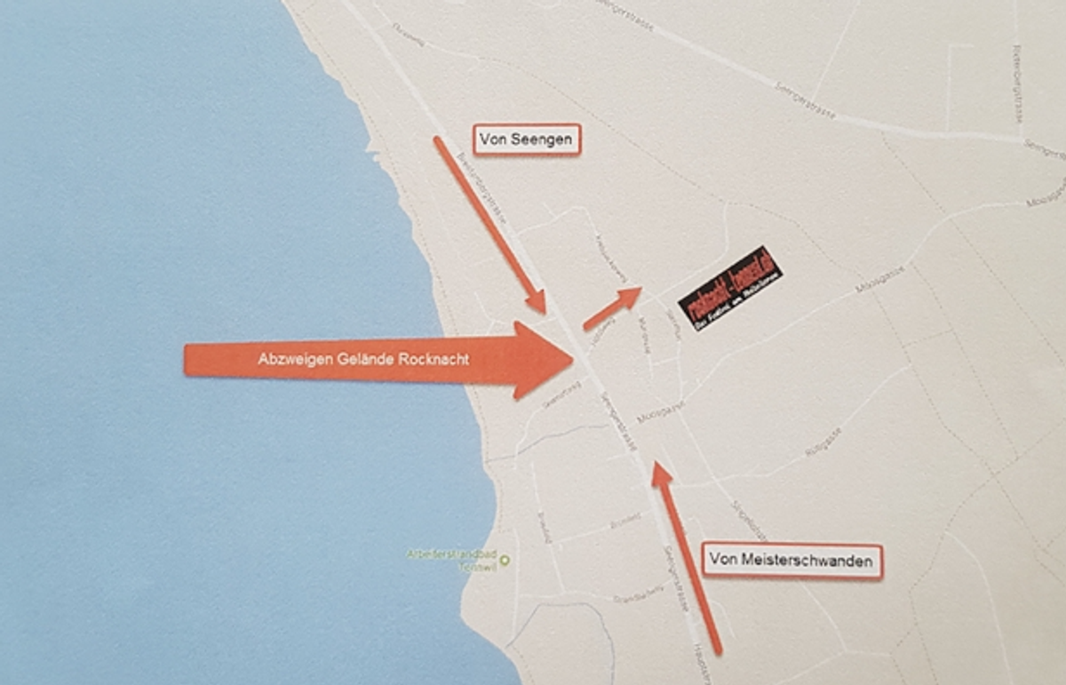 Lageplan Rocknacht Tennwil